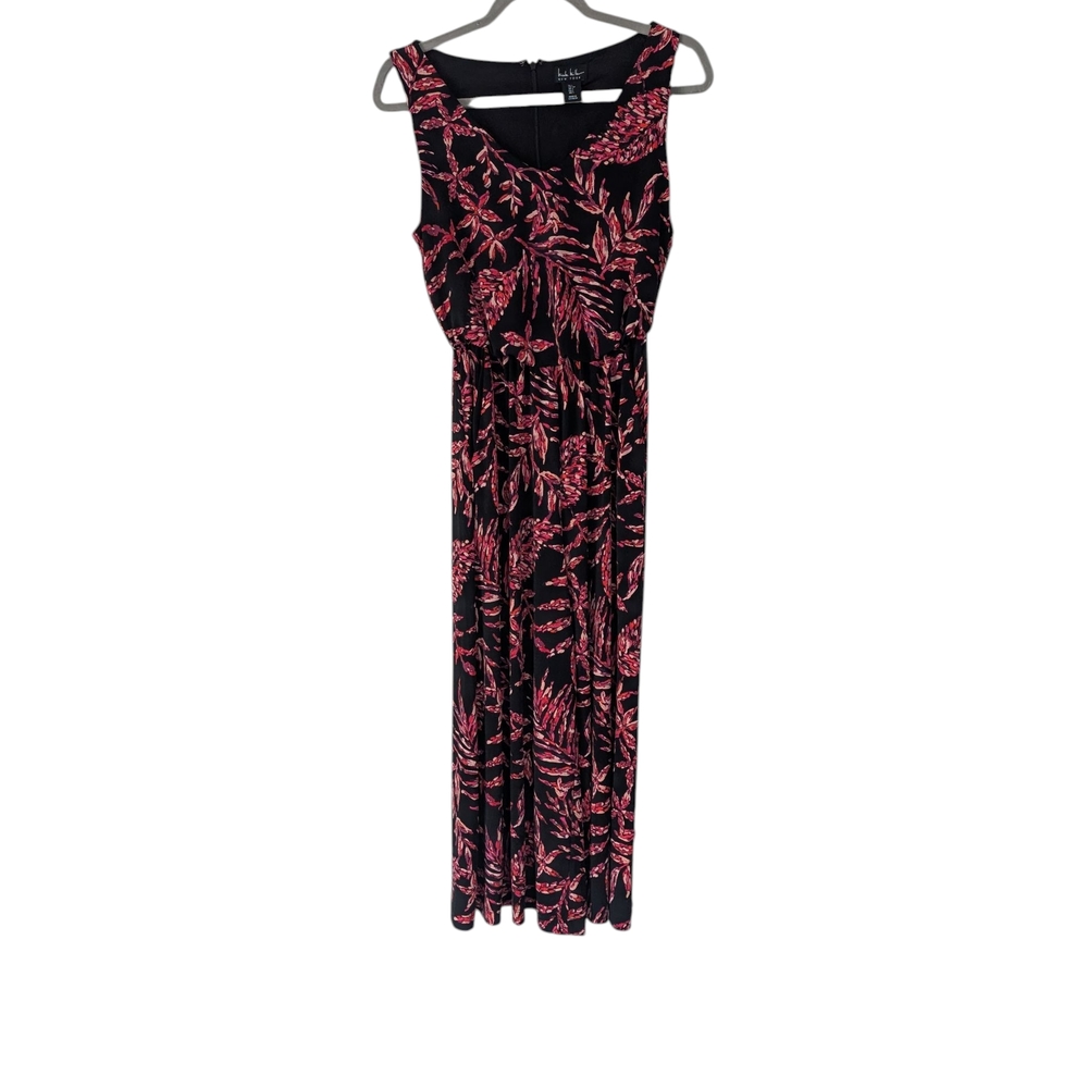 Nicole Miller Black/Pink Slinky Knit Jumpsuit Sz.S